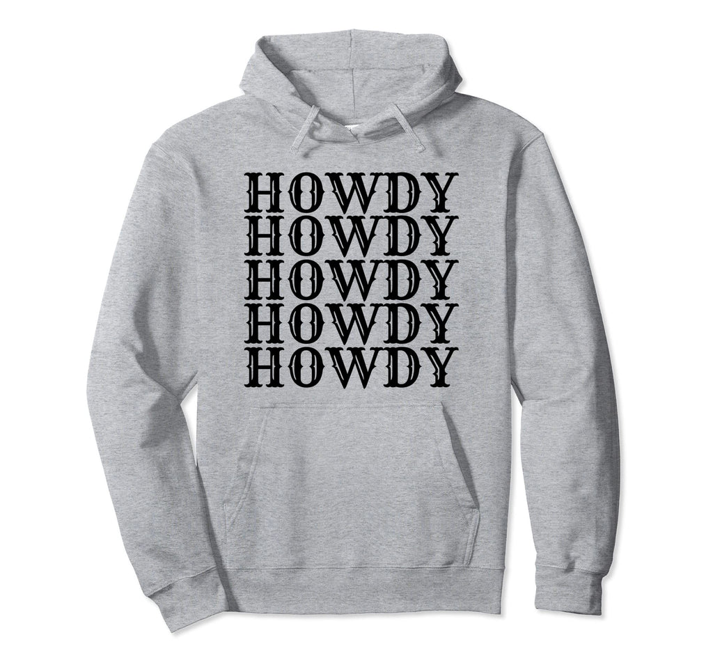 Western Black Howdy Hoodie - Custom Art Print Men Women - T-Shirt, Sweatshirt, Hoodie