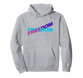 Freedom Typography Patriotic Statement Hoodie - Custom Art Print Men Women - T-Shirt, Sweatshirt, Hoodie