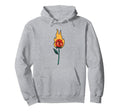Flaming Rose Floral Hoodie - Trendy Graphic Unisex - T-Shirt, Sweatshirt, Hoodie