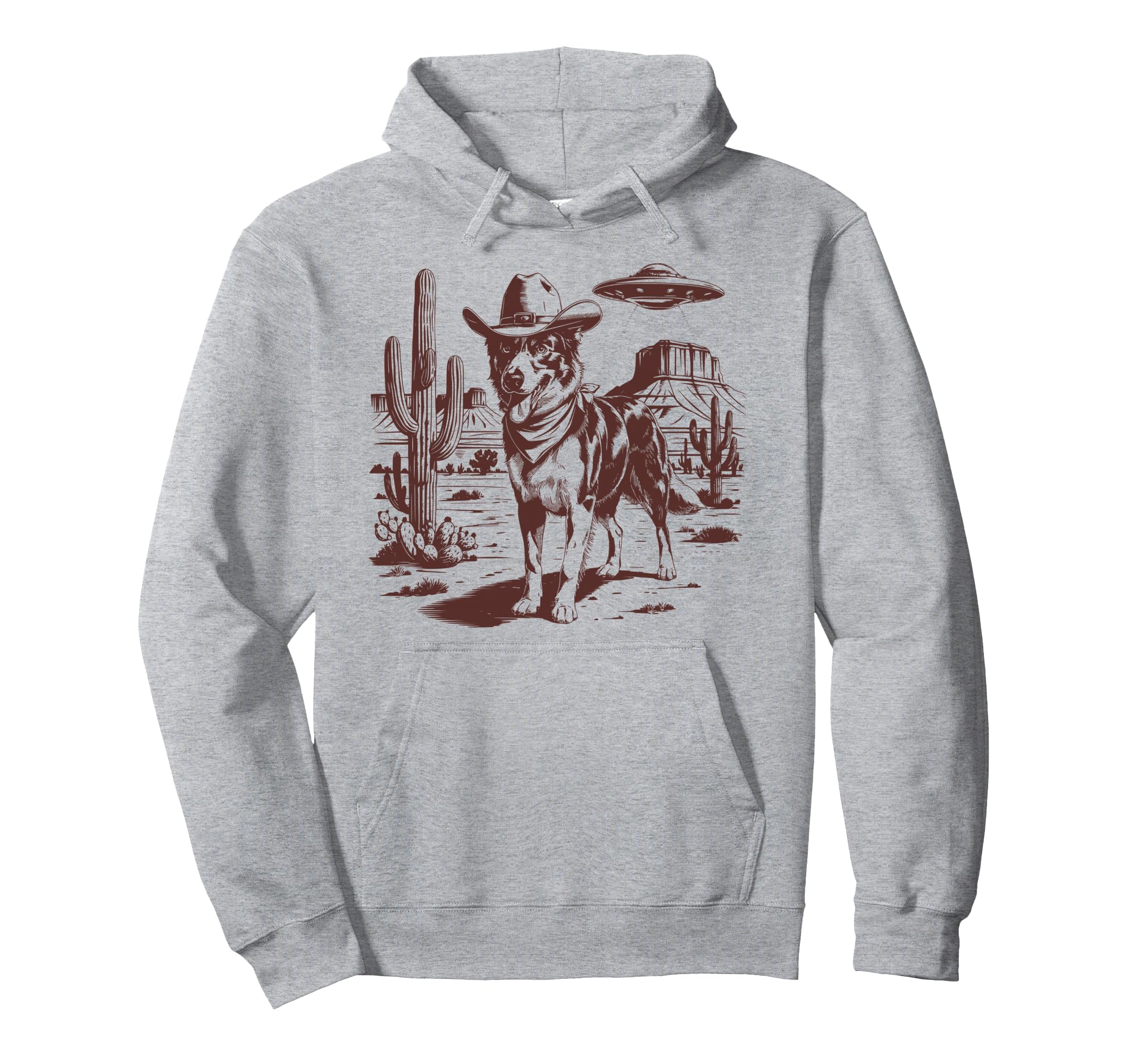 Border Collie Ufo Western Alien 90S Hoodie - Aesthetic Graphic for Adults - T-Shirt, Sweatshirt, Hoodie