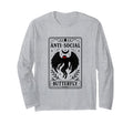Mothman Anti Social Butterfly T-Shirt - Graphic Print Unisex - T-Shirt, Sweatshirt, Hoodie