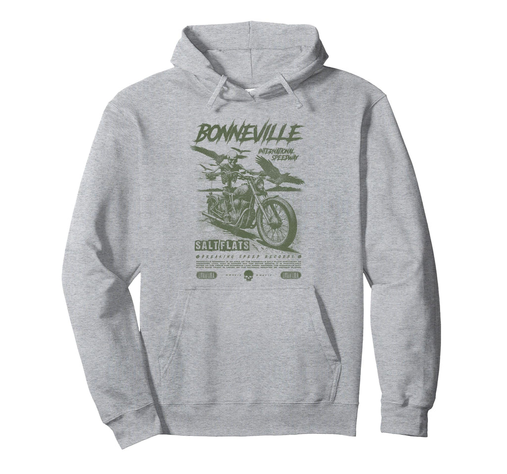 Bonneville Salt Flats Motorcycle Racing Hoodie - Unique Graphic for Adults - T-Shirt, Sweatshirt, Hoodie