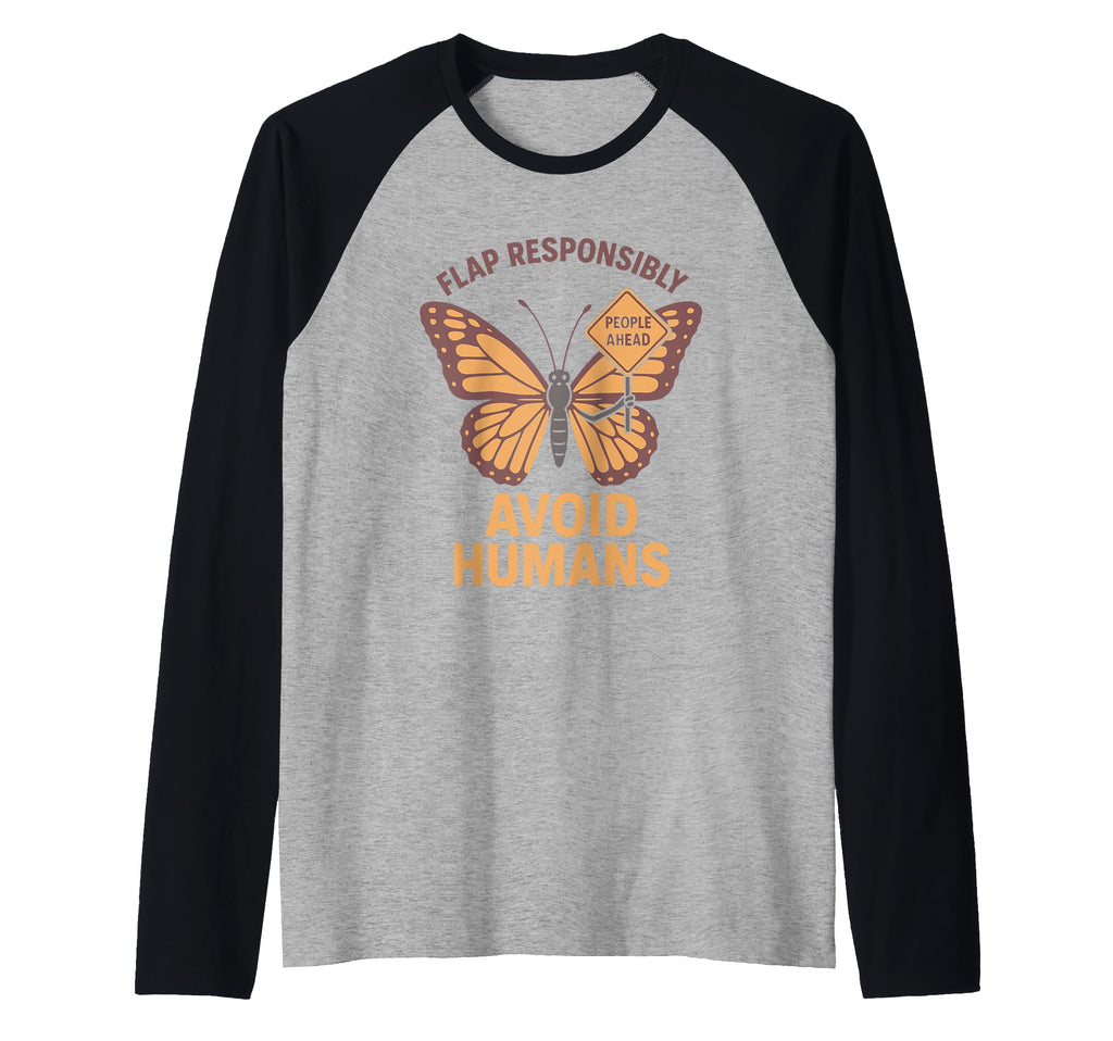 Anti Social Butterfly Introvert Sweatshirt - Casual Everyday Wear Unisex - T-Shirt, Sweatshirt, Hoodie