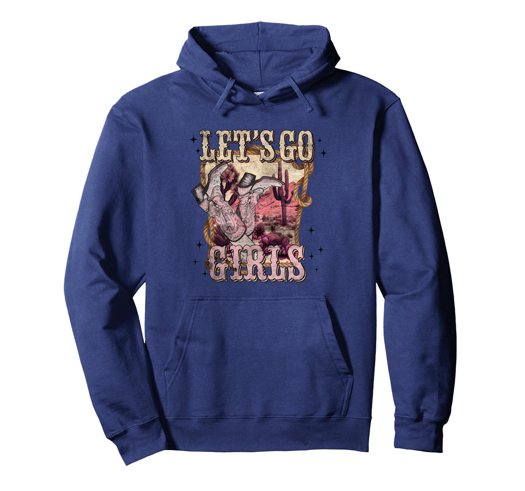 Cowboy Boots Cactus Western Desert Hoodie - Custom Art Print Unisex - T-Shirt, Sweatshirt, Hoodie