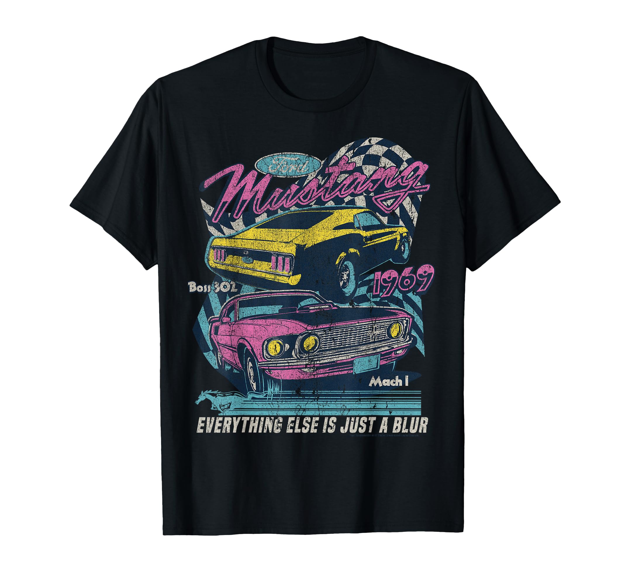 Ford Mustang Mach 1 1969 Boss 302 T-Shirt - Novelty Apparel for Adults - T-Shirt, Sweatshirt, Hoodie