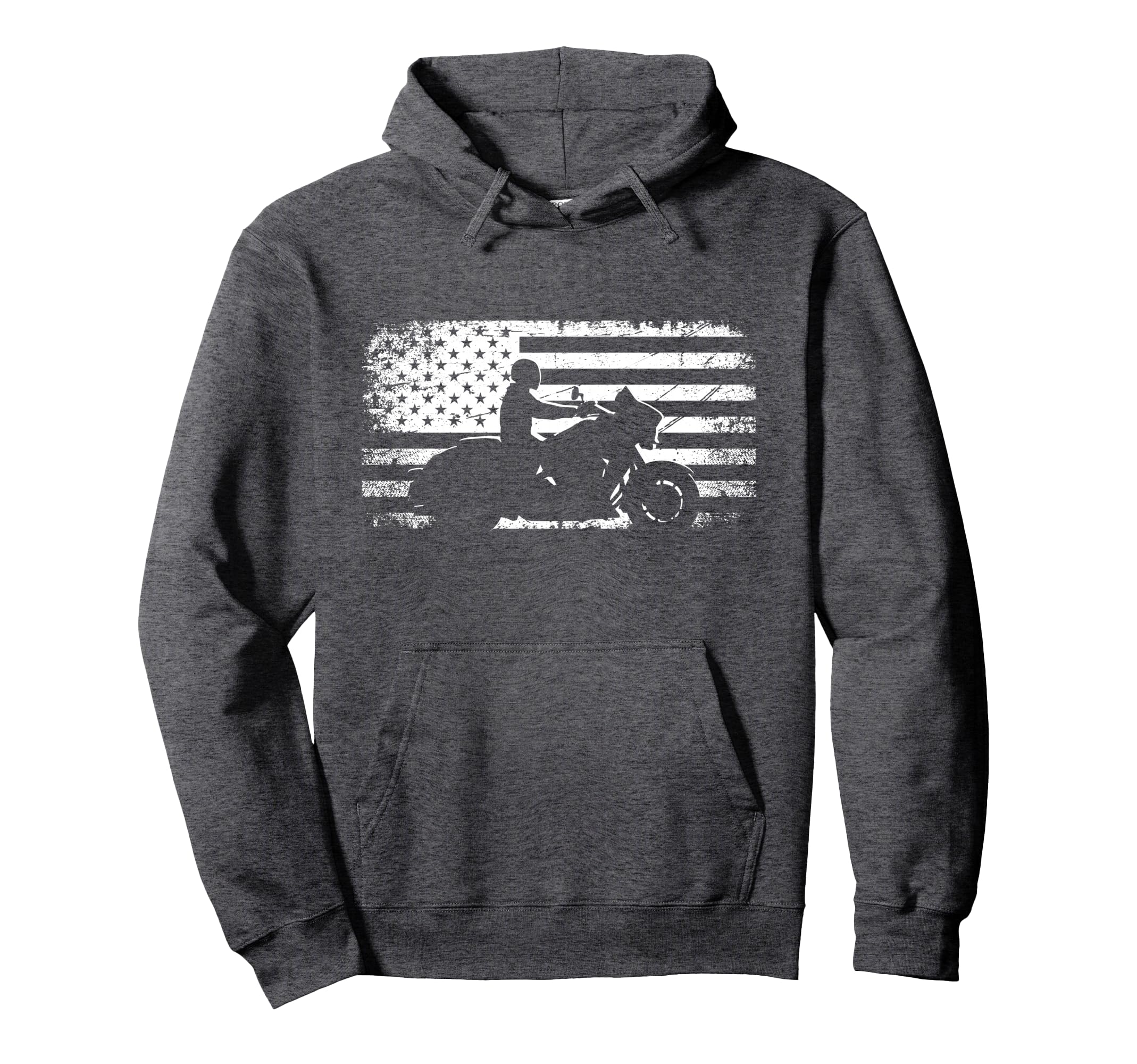 American Flag Motorcycle Motorcycle Hoodie - Novelty Apparel Men Women - T-Shirt, Sweatshirt, Hoodie