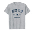 West Islip New York Ny Athletic Navy T-Shirt - Aesthetic Graphic Unisex - T-Shirt, Sweatshirt, Hoodie
