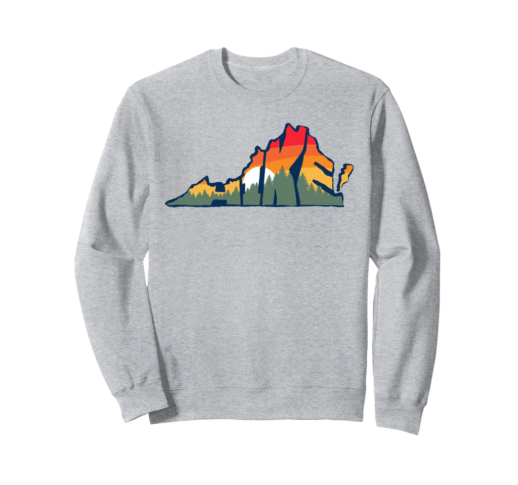 Hike Virginia Outdoor Hiking Sweatshirt - Custom Art Print Unisex - T-Shirt, Sweatshirt, Hoodie