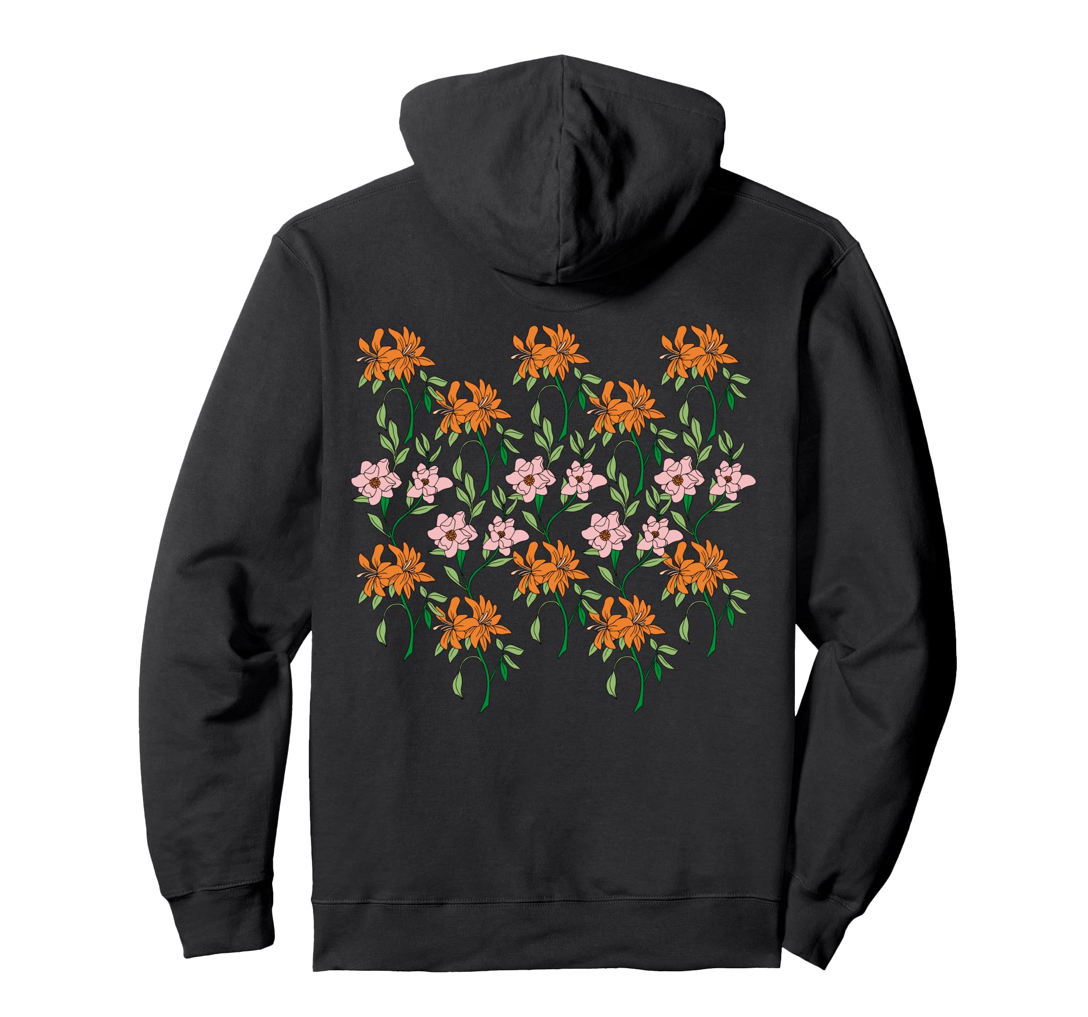 Flowers Pattern Art Gardening Lover Hoodie - Custom Art Print Men Women - T-Shirt, Sweatshirt, Hoodie