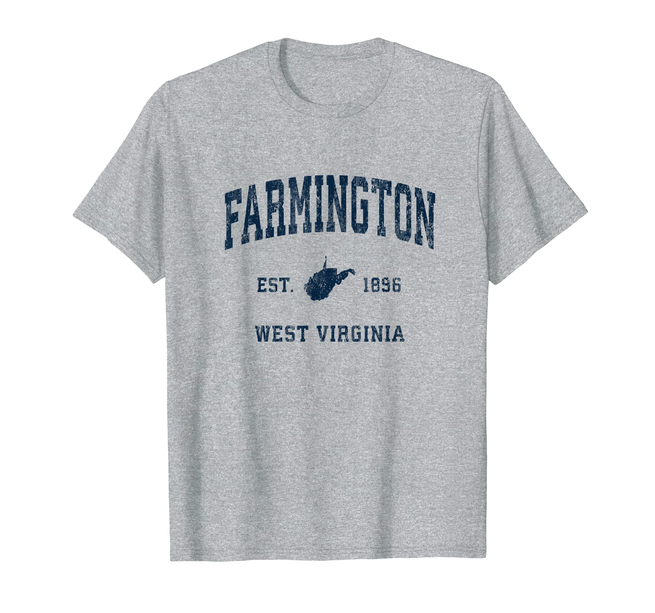 Farmington West Virginia Wv Athletic Navy T-Shirt - Graphic Print Unisex - T-Shirt, Sweatshirt, Hoodie