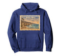 Malibu Travel Stamp Art Hoodie - Fun Novelty Design for Adults - T-Shirt, Sweatshirt, Hoodie