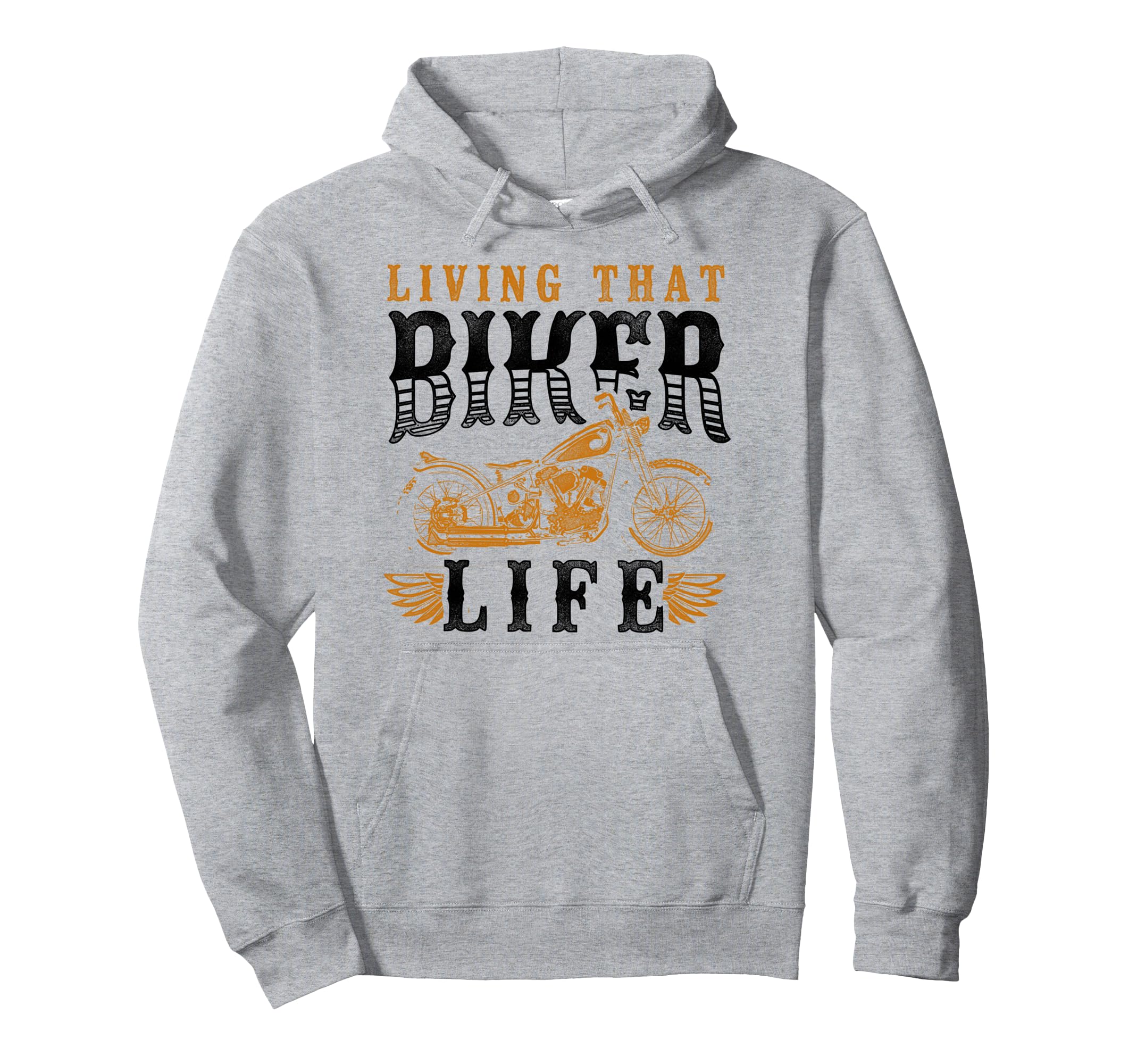 Motorcycle Biker Living That Biker Life Hoodie - Graphic Print Unisex - T-Shirt, Sweatshirt, Hoodie