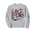Border Collie Ufo Western Alien Sweatshirt - Novelty Apparel for Adults - T-Shirt, Sweatshirt, Hoodie