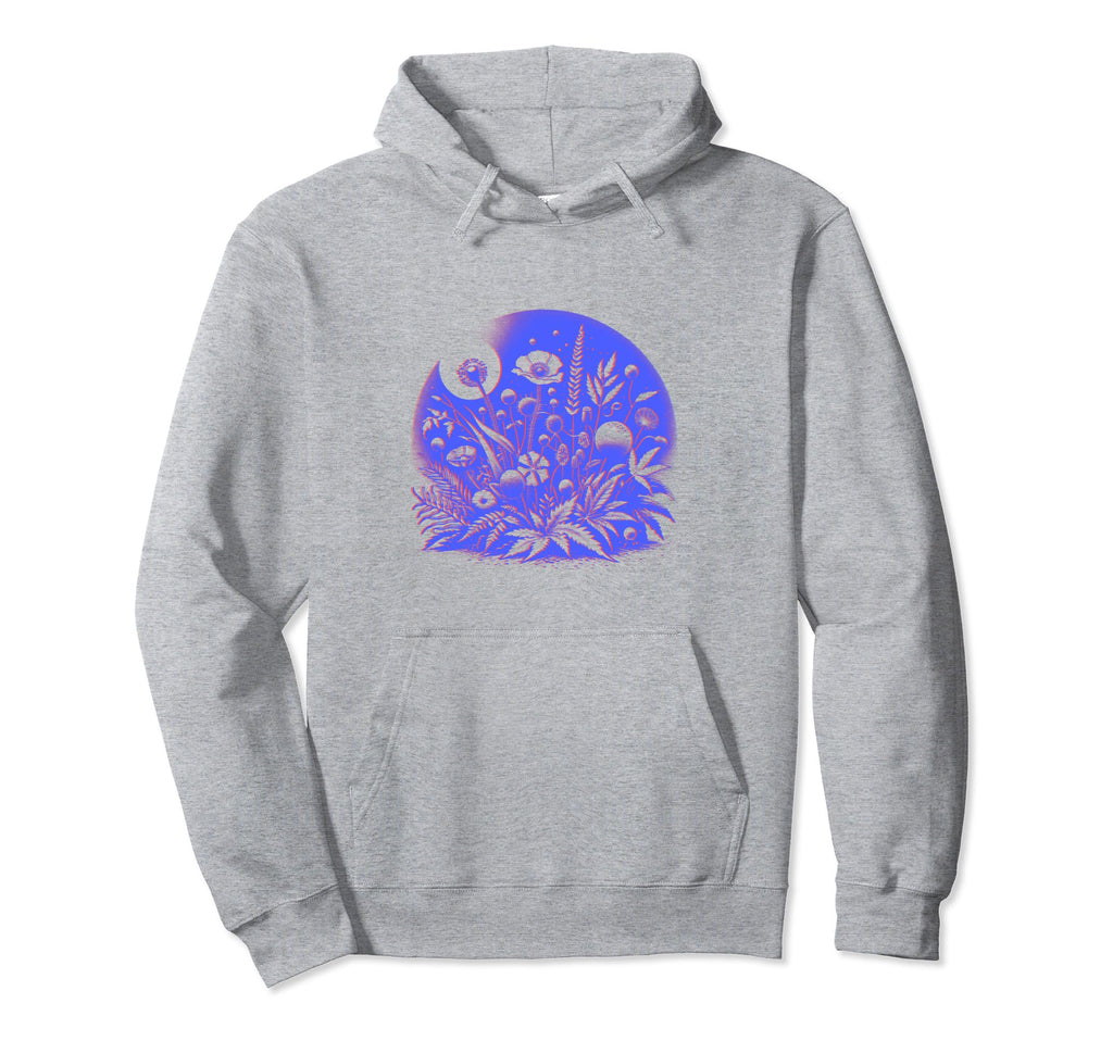 Botanical 1970S Risograph Illustration Hoodie - Minimalist Print Men Women - T-Shirt, Sweatshirt, Hoodie
