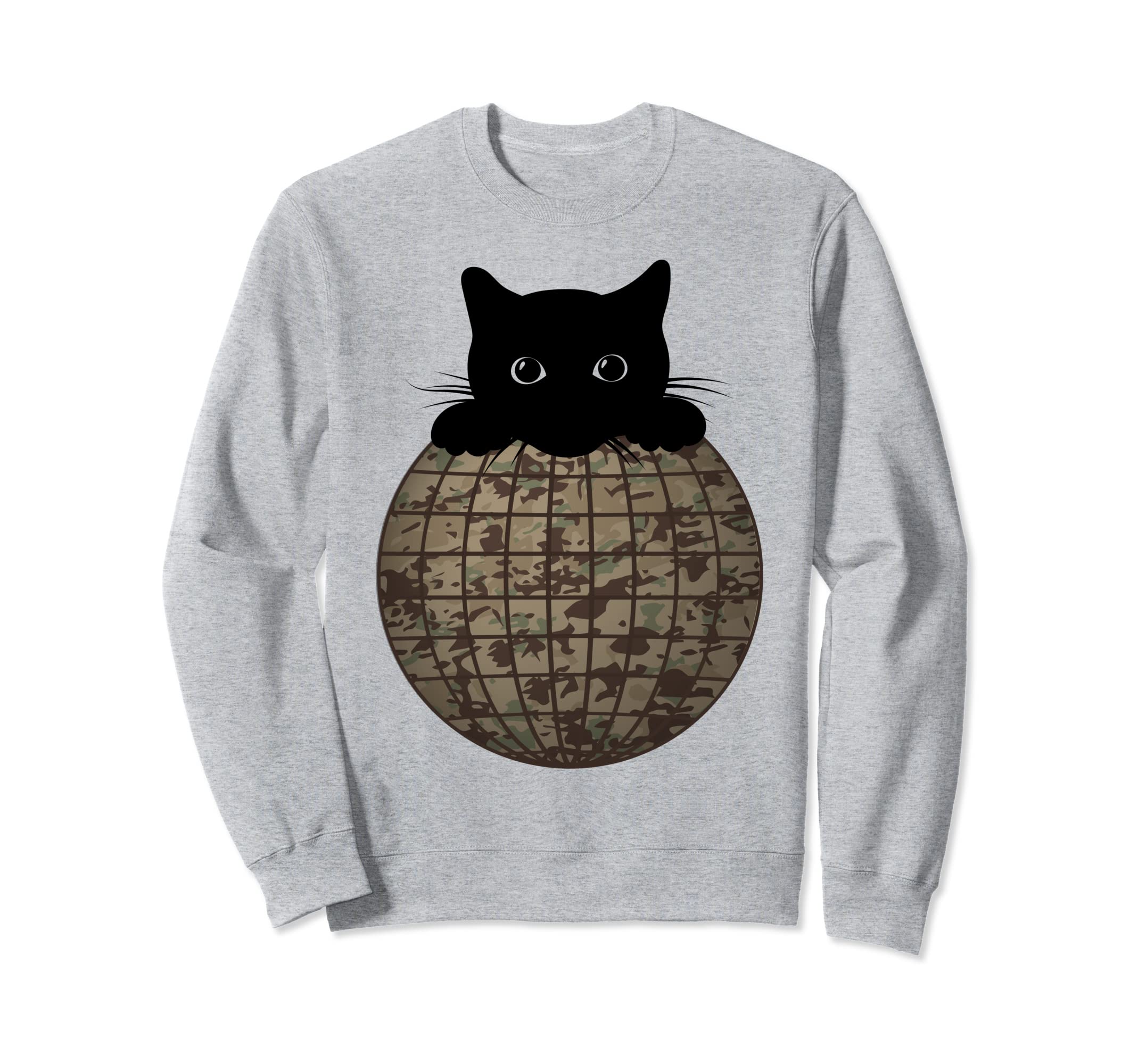 Aesthetic Disco Ball Camo Black Sweatshirt - Novelty Apparel for Adults - T-Shirt, Sweatshirt, Hoodie