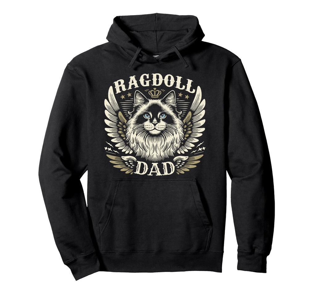 Ragdoll Dad Biker Wings Motorcycle Hoodie - Trendy Graphic for Adults - T-Shirt, Sweatshirt, Hoodie