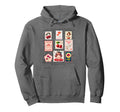 Cherry Love Postage Stamps Valentine Hoodie - Novelty Apparel for Adults - T-Shirt, Sweatshirt, Hoodie