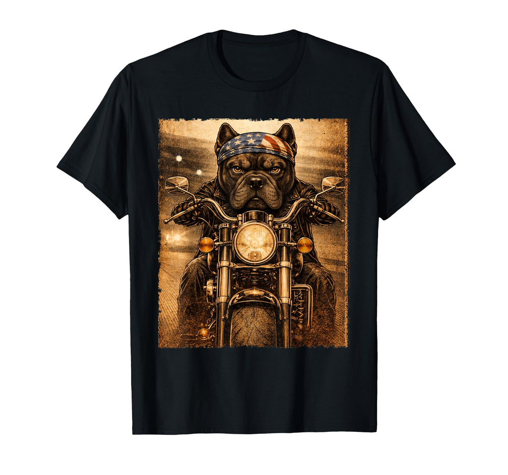 Cane Corso Dog Biker Riding T-Shirt - Casual Everyday Wear for Adults - T-Shirt, Sweatshirt, Hoodie
