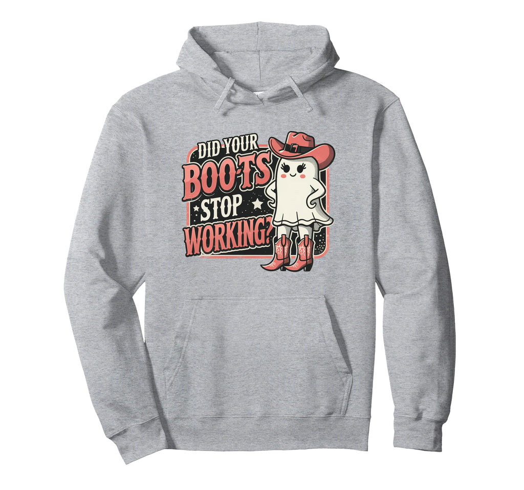 Funny Cowboy Ghost Country Western Hoodie - Fun Novelty Design Men Women - T-Shirt, Sweatshirt, Hoodie