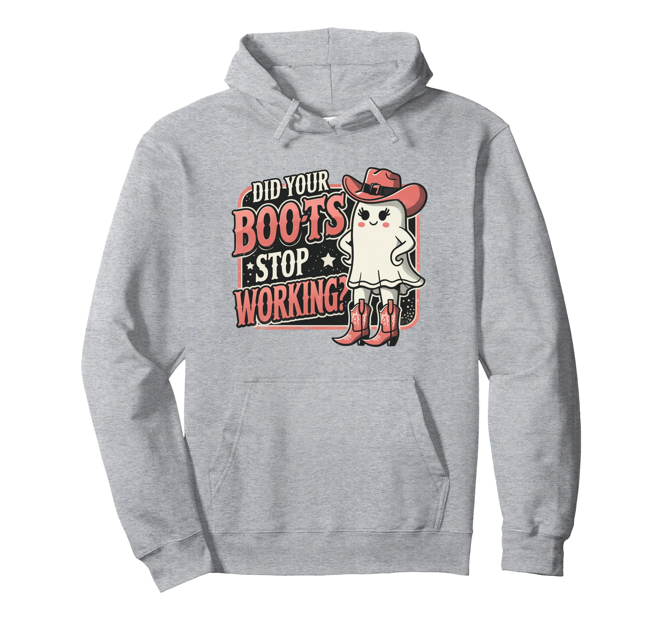 Funny Cowboy Ghost Country Western Hoodie - Fun Novelty Design Men Women - T-Shirt, Sweatshirt, Hoodie