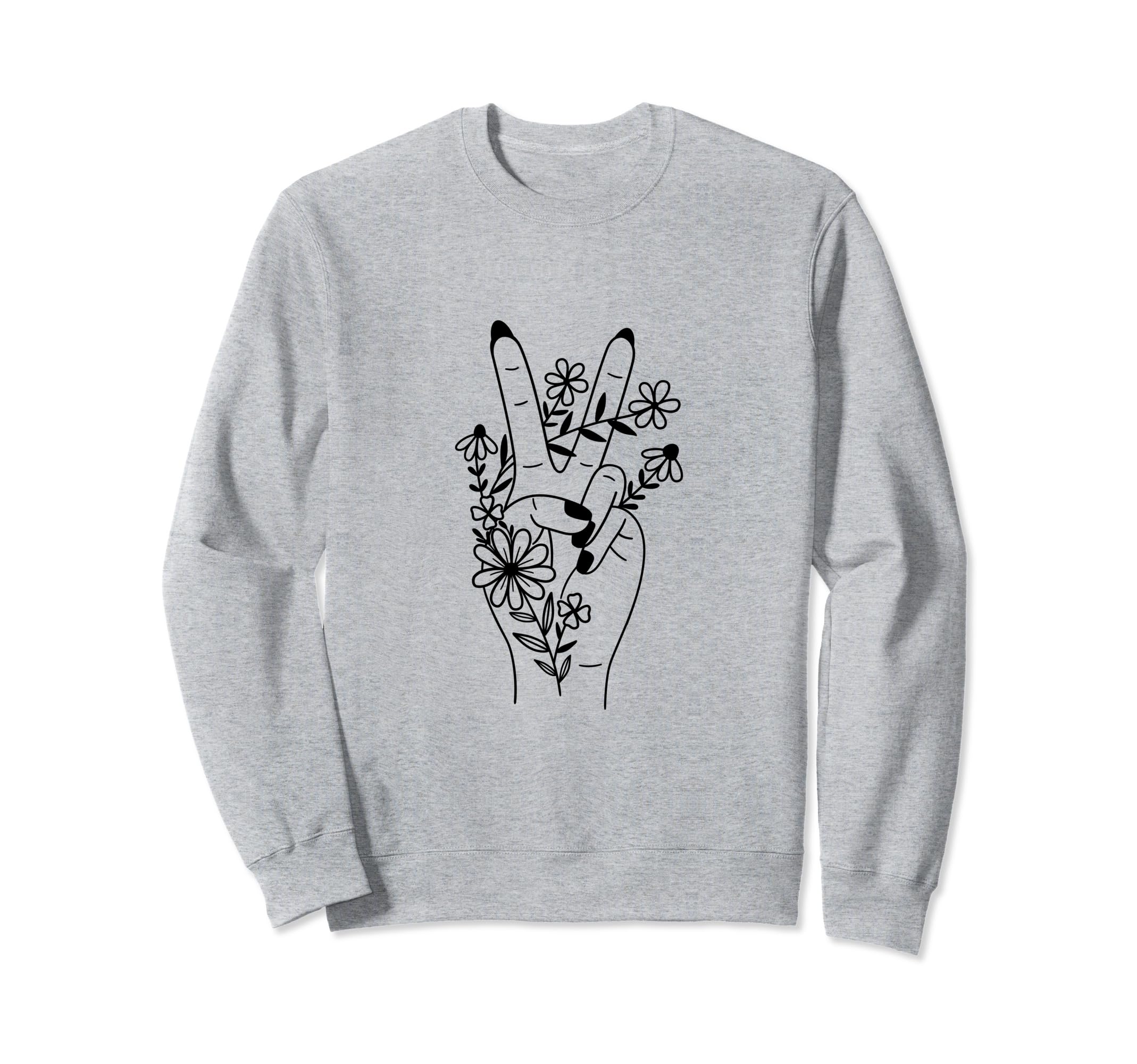 Hand Flower Self Care Sweatshirt - Fun Novelty Design Men Women - T-Shirt, Sweatshirt, Hoodie
