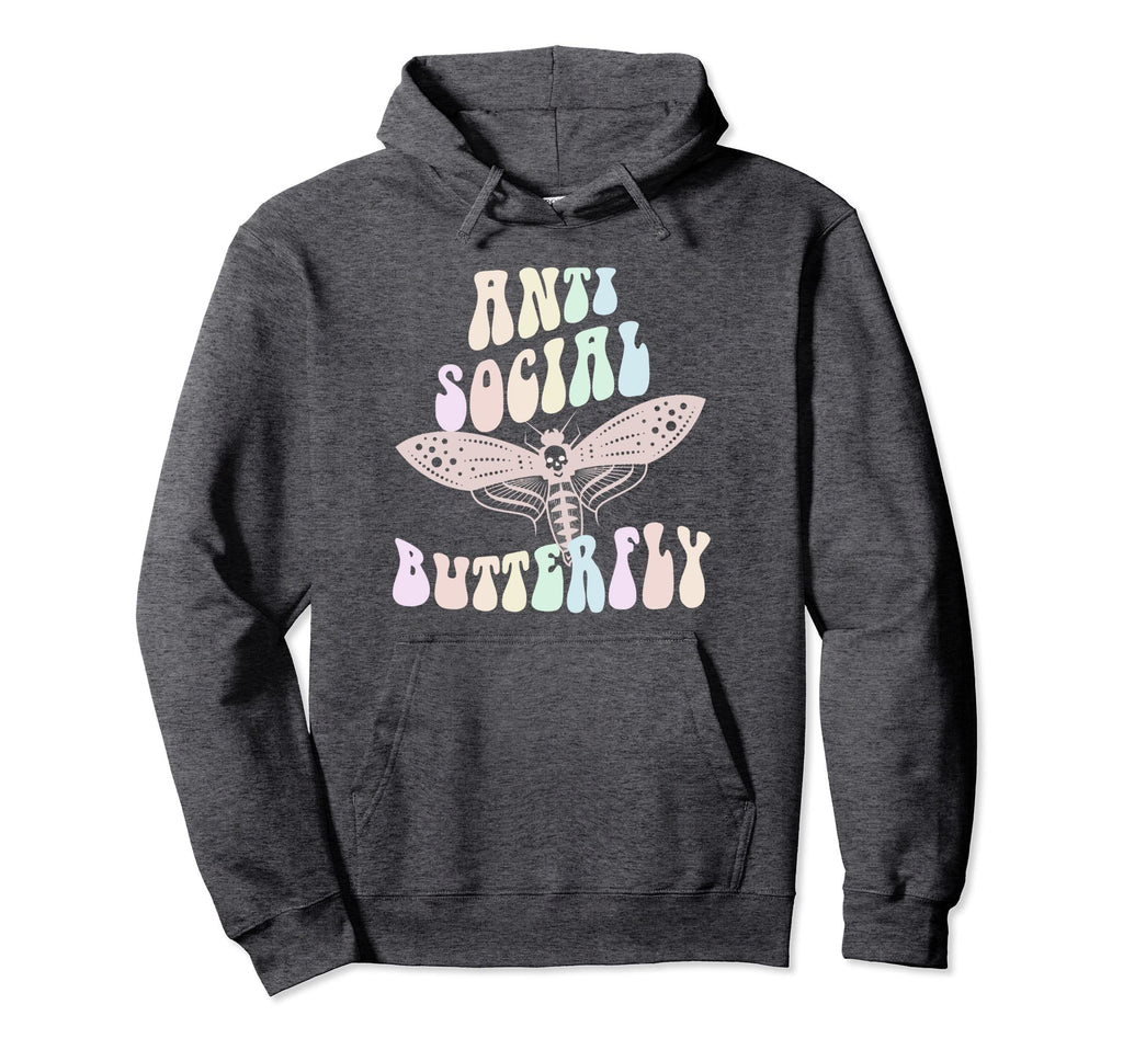 Funny Anti Social Butterfly Club Shy Hoodie - Streetwear Style for Adults - T-Shirt, Sweatshirt, Hoodie