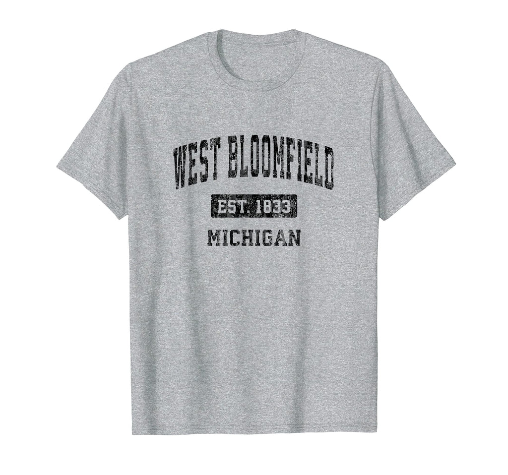 West Bloomfield Michigan Mi Sports T-Shirt - Minimalist Print for Adults - T-Shirt, Sweatshirt, Hoodie