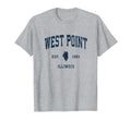 West Point Illinois Il Athletic Navy T-Shirt - Fun Novelty Design Unisex - T-Shirt, Sweatshirt, Hoodie