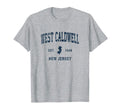 West Caldwell New Jersey Nj Sports Navy T-Shirt - Novelty Apparel Men Women - T-Shirt, Sweatshirt, Hoodie