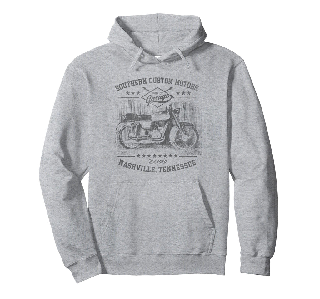 Trendy Service Garage Motorcycle Logo Hoodie - Fun Novelty Design Men Women - T-Shirt, Sweatshirt, Hoodie