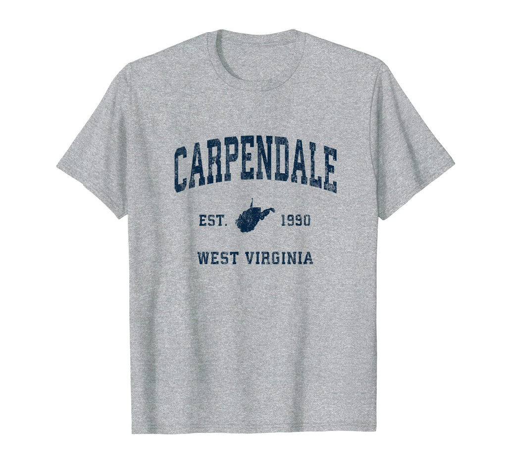 Carpendale West Virginia Wv Athletic T-Shirt - Trendy Graphic for Adults - T-Shirt, Sweatshirt, Hoodie