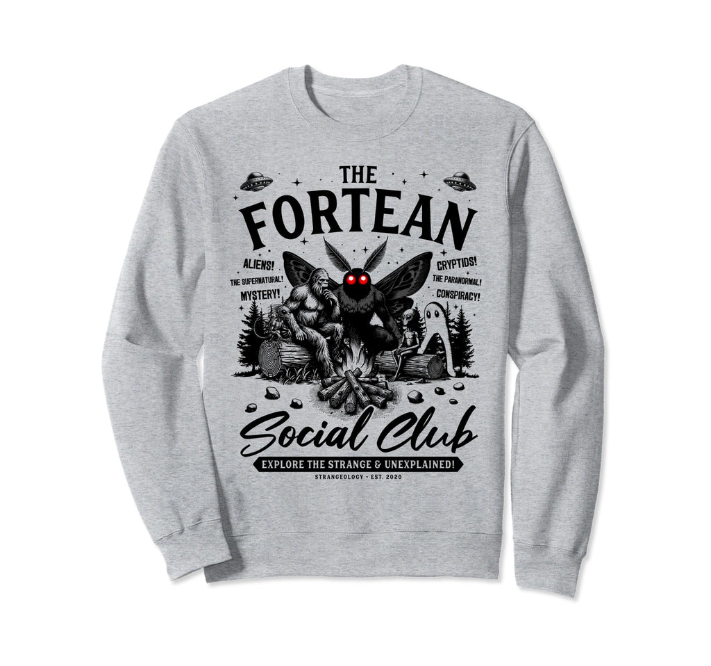 Fortean Social Club Bigfoot Mothman Sweatshirt - Minimalist Print Unisex - T-Shirt, Sweatshirt, Hoodie