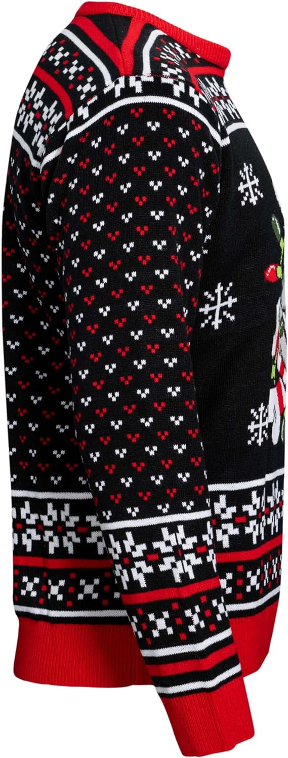 Skull Santa Claus Bones Lights Ugly Christmas Sweater product image 2
