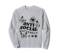 Anti Social Butterfly Funny Sweatshirt - Aesthetic Graphic Unisex - T-Shirt, Sweatshirt, Hoodie