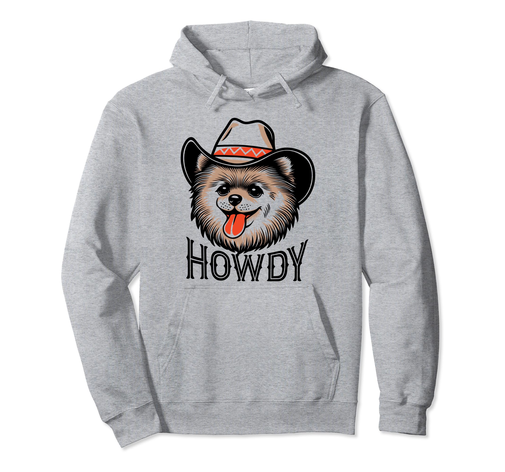 Howdy Pomeranian Dog Cowboy Rodeo Hoodie - Streetwear Style Men Women - T-Shirt, Sweatshirt, Hoodie