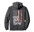 American Flag Dirt Track Racing Car Hoodie - Unique Graphic for Adults - T-Shirt, Sweatshirt, Hoodie