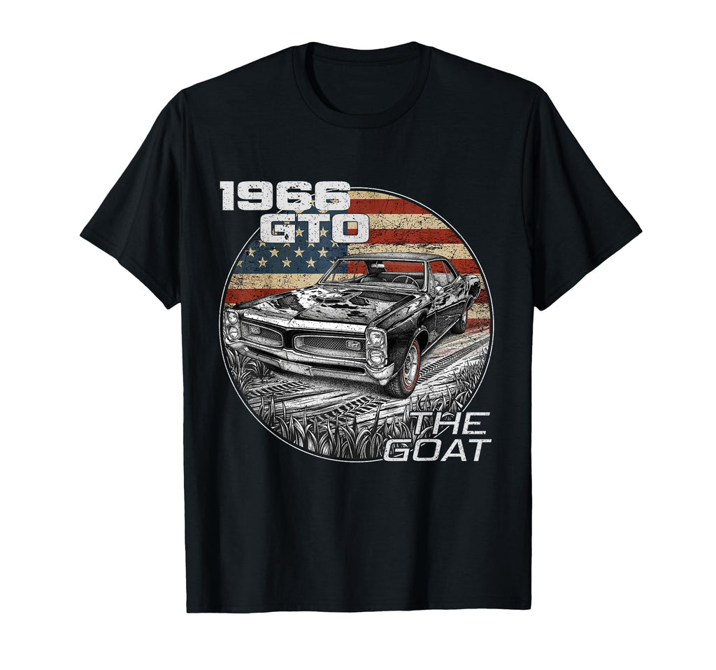 66 1966 Gto Silhouette Muscle Car T-Shirt - Custom Art Print Men Women - T-Shirt, Sweatshirt, Hoodie