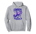 Cowboys And Tequila Western Hoodie - Trendy Graphic Men Women - T-Shirt, Sweatshirt, Hoodie