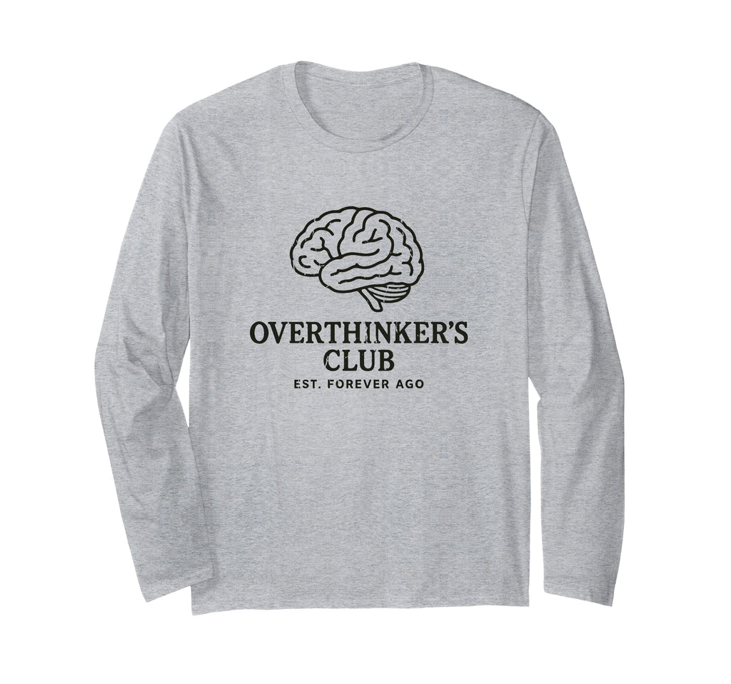 Overthinkers Club Minimalist Brain T-Shirt - Graphic Print for Adults - T-Shirt, Sweatshirt, Hoodie
