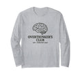 Overthinkers Club Minimalist Brain T-Shirt - Graphic Print for Adults - T-Shirt, Sweatshirt, Hoodie