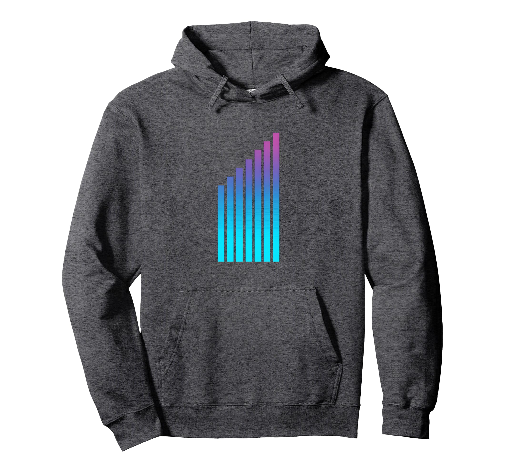 Synth Level Bars Gradient 80S Hoodie - Trendy Graphic for Adults - T-Shirt, Sweatshirt, Hoodie