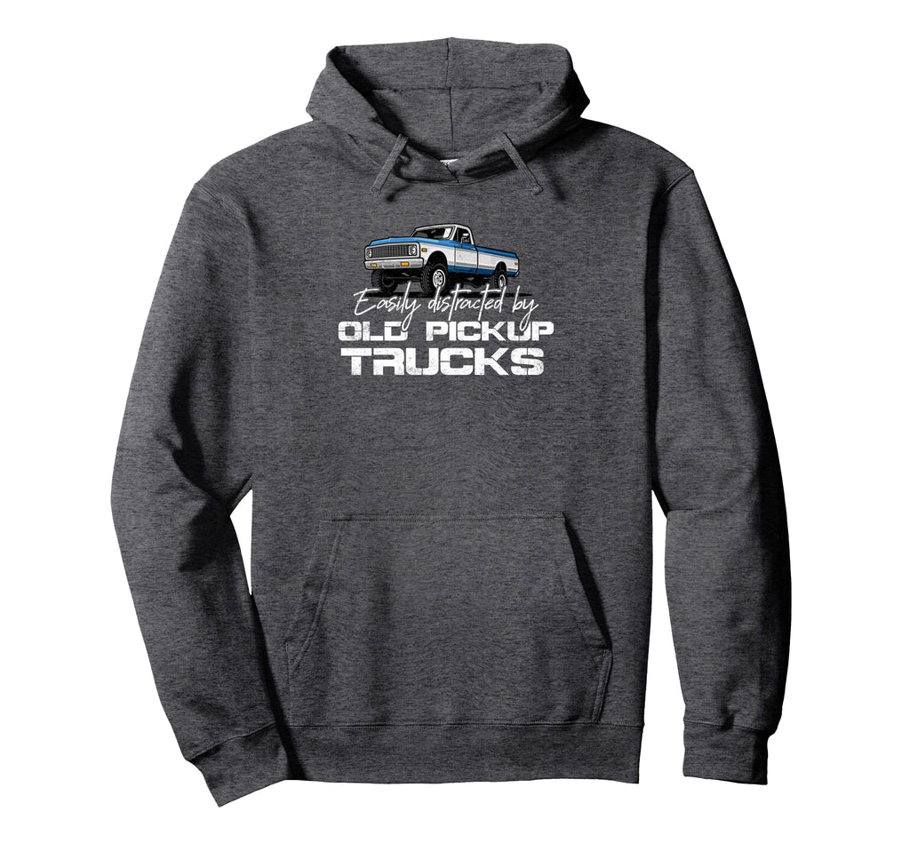 Easily Distracted Old Pickup Trucks Hoodie - Custom Art Print Men Women - T-Shirt, Sweatshirt, Hoodie