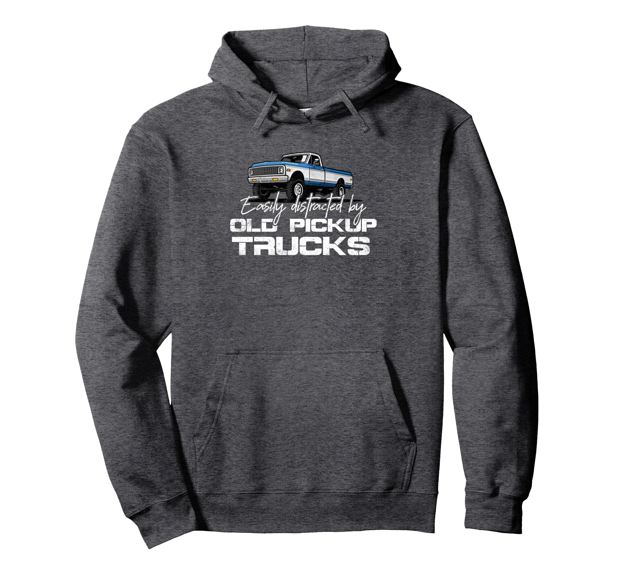 Easily Distracted Old Pickup Trucks Hoodie - Custom Art Print Men Women - T-Shirt, Sweatshirt, Hoodie