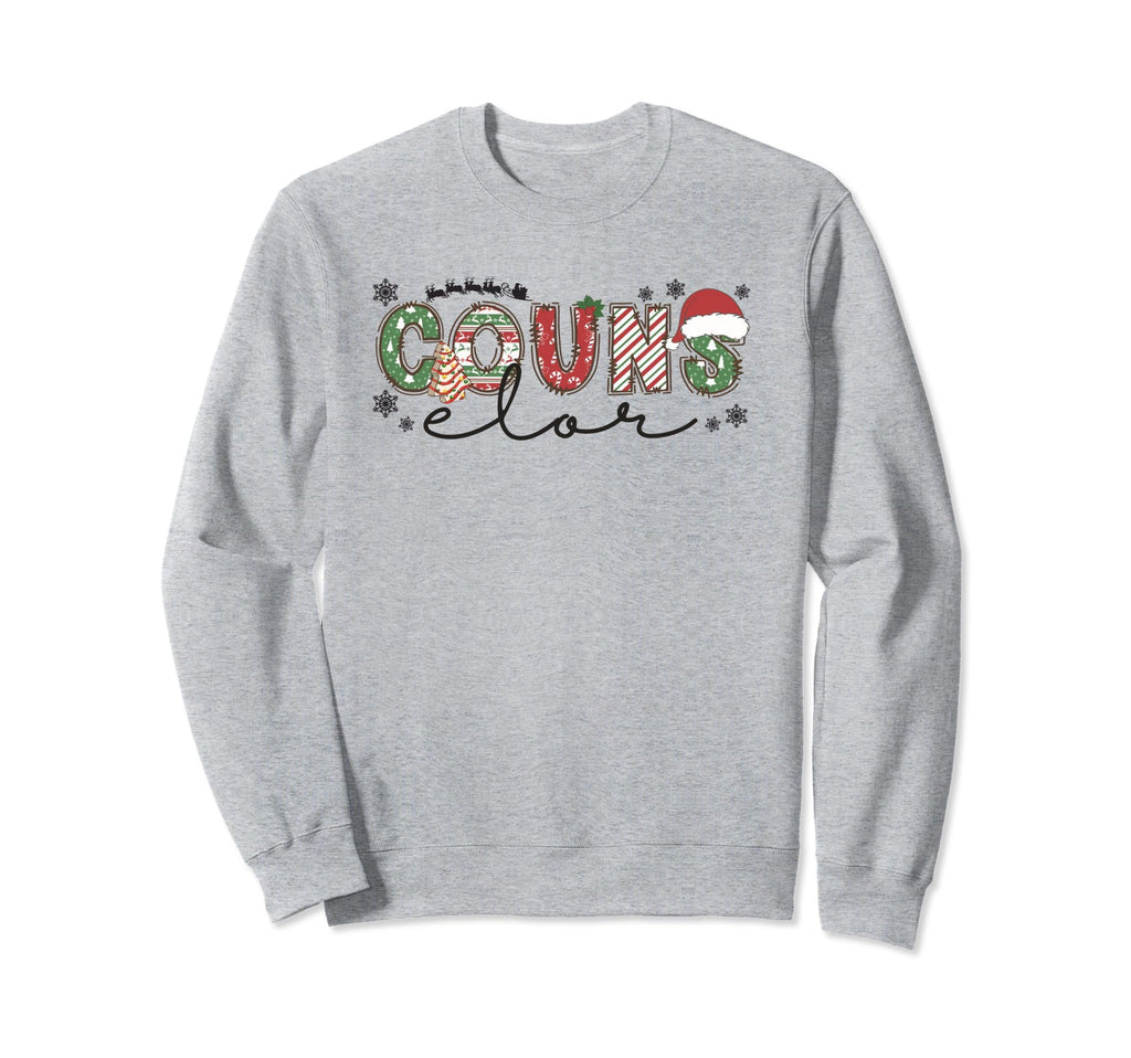 School Counselor Santa Hat School Sweatshirt - Trendy Graphic Men Women - T-Shirt, Sweatshirt, Hoodie