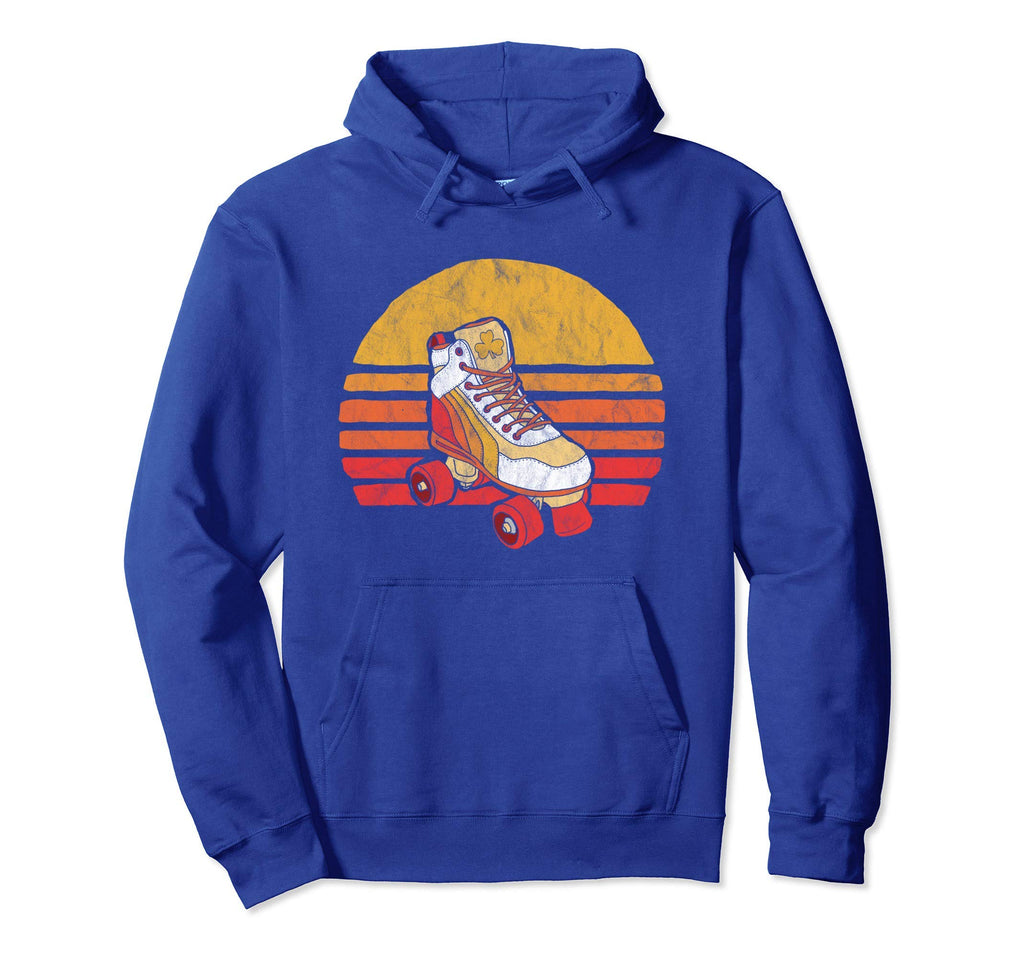 Distressed Roller Skate Sun Hoodie - Minimalist Print Men Women - T-Shirt, Sweatshirt, Hoodie