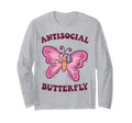 Groovy Anti Social Butterfly Ironic Funny T-Shirt - Unique Graphic Unisex - T-Shirt, Sweatshirt, Hoodie