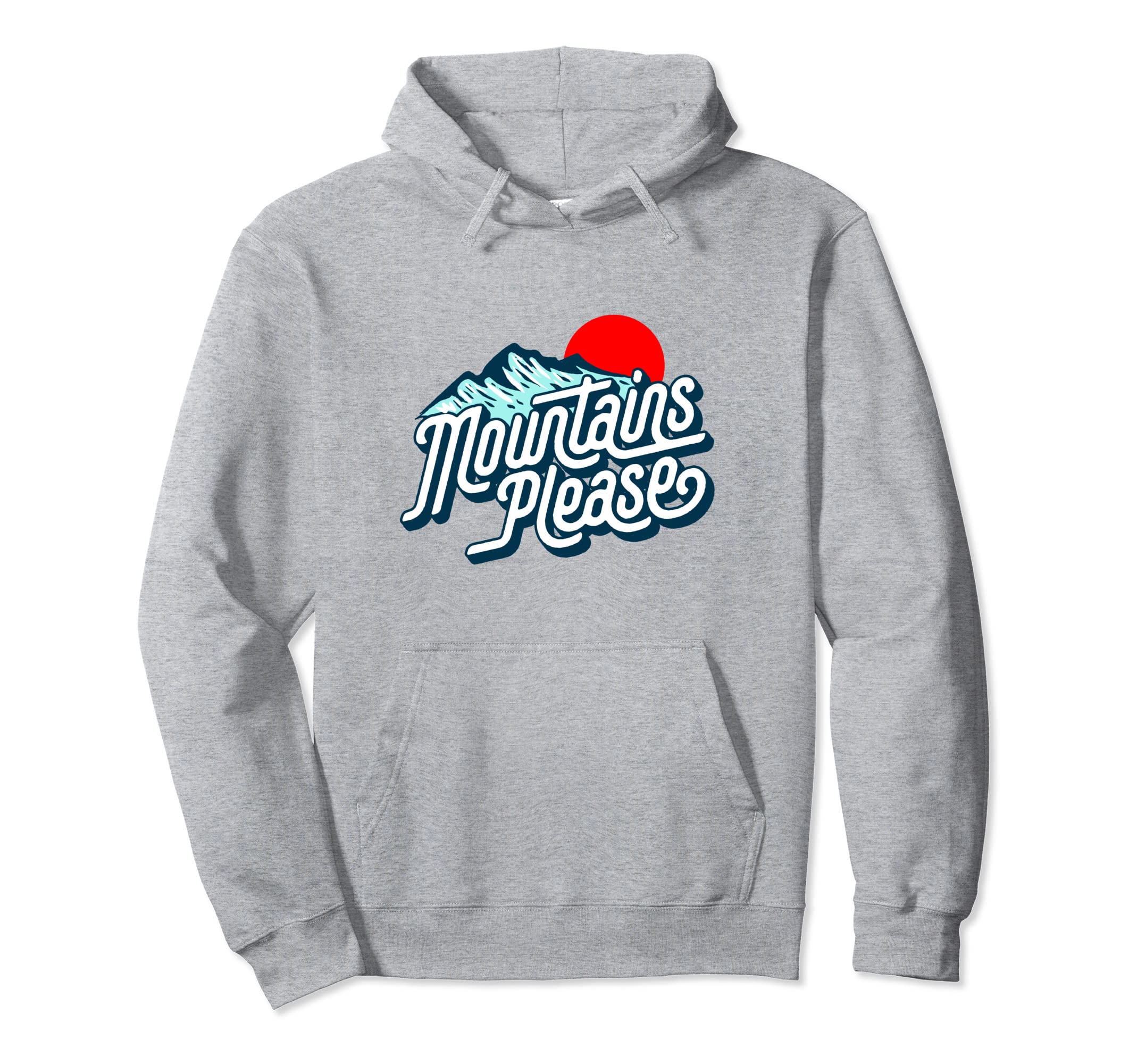 Mountains Please Eighties Hiking Hoodie - Aesthetic Graphic for Adults - T-Shirt, Sweatshirt, Hoodie