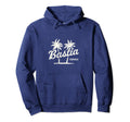 Bastia Corsica 70S Palm Trees Hoodie - Fun Novelty Design Men Women - T-Shirt, Sweatshirt, Hoodie