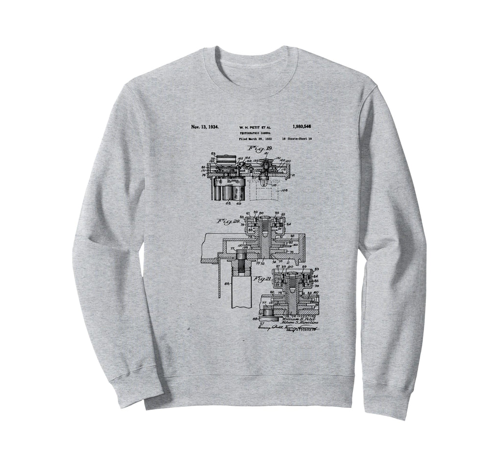 Camera Photographic Patent 1934 Sweatshirt - Streetwear Style Men Women - T-Shirt, Sweatshirt, Hoodie