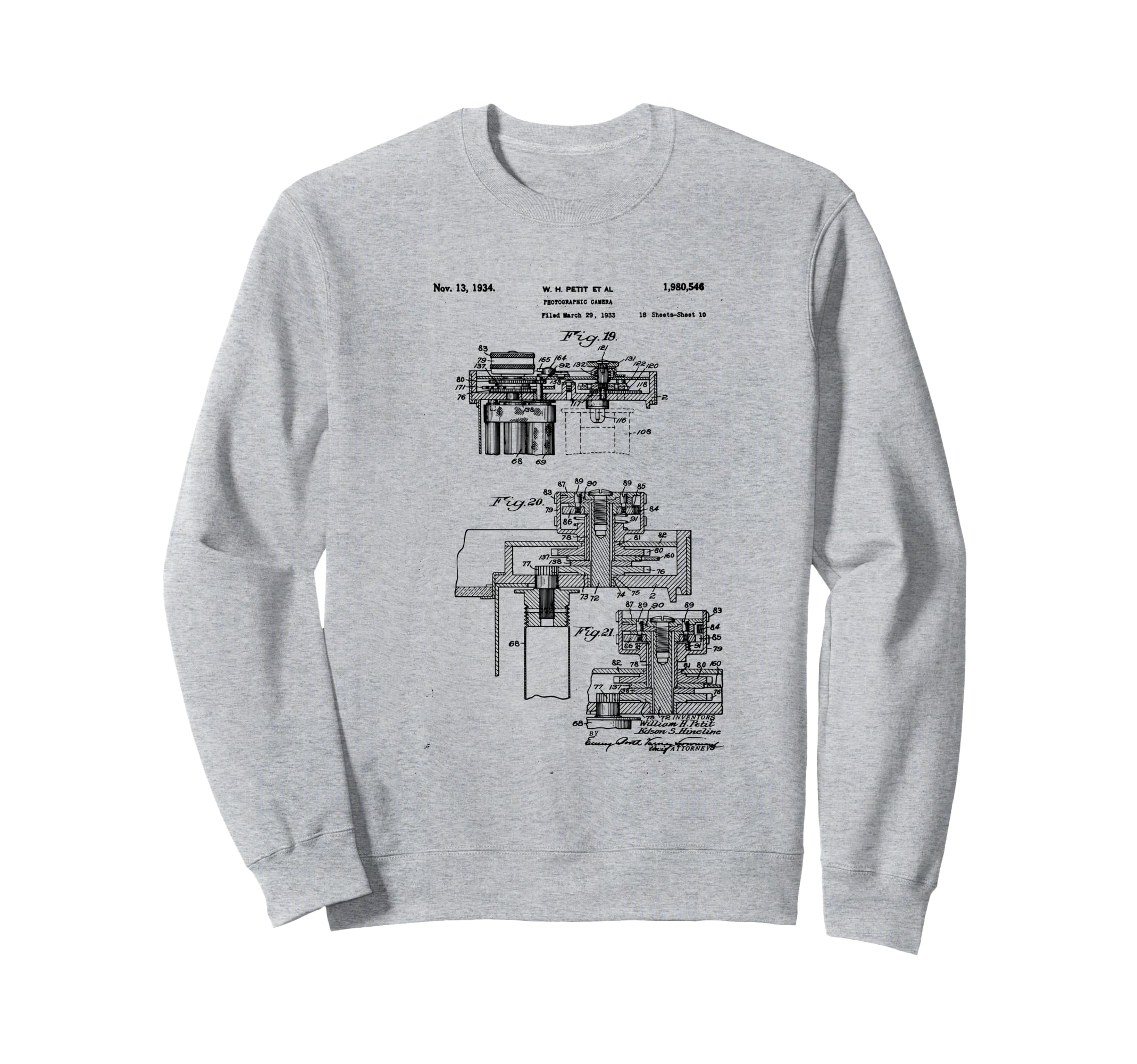 Camera Photographic Patent 1934 Sweatshirt - Streetwear Style Men Women - T-Shirt, Sweatshirt, Hoodie